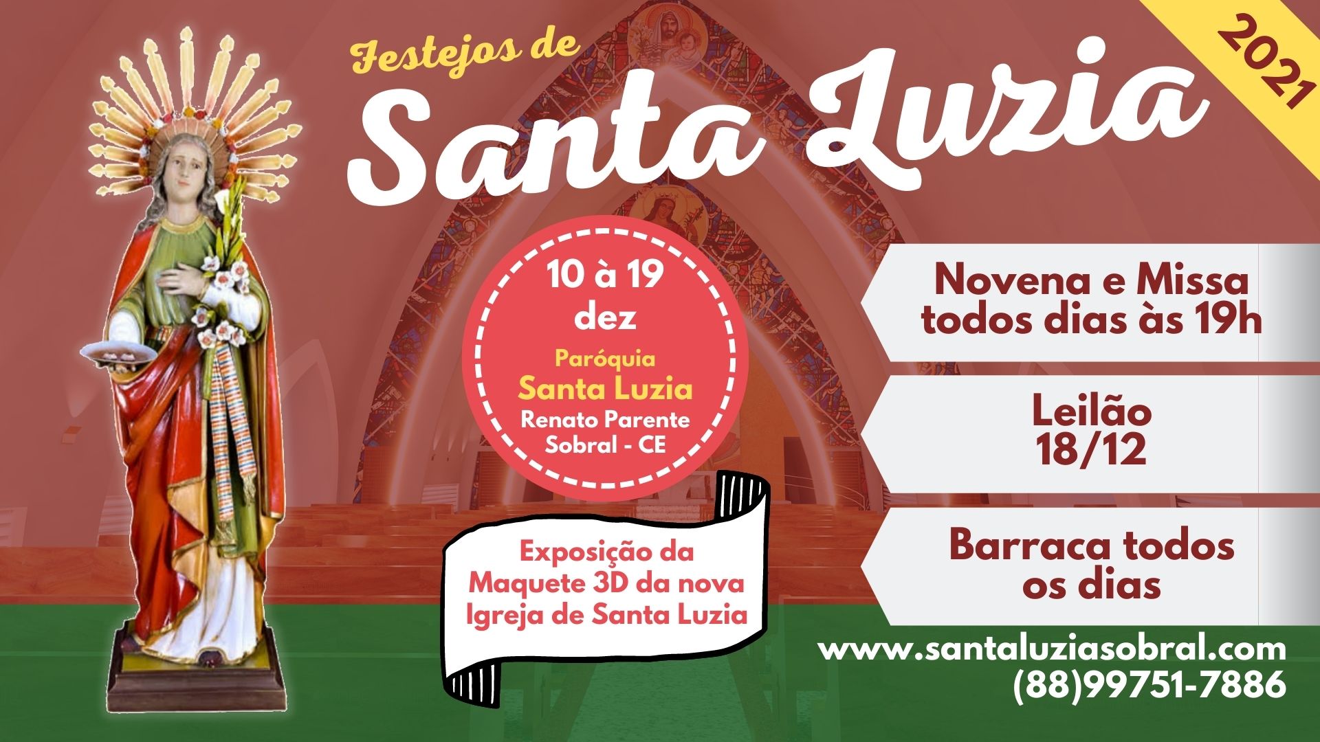 Festejos de Santa Luzia, em São Domingos, tem programação divulgada